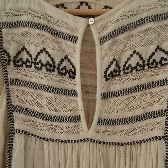 SOLD Free People Top Cyprus Avenue Embroidered Peasant Lace - Picture 11 of 14